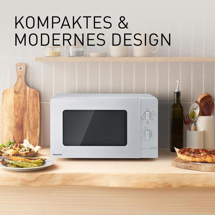 Actual product image Panasonic Grill Microwave with Glass Tray & Rack, 800W, 1000W Grill, Defrost, Quick 30, Timer (20 l)