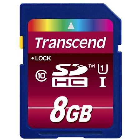 Transcend Sdhc Ultimate 600x (8 GB, SDHC, U1, UHS-I), Speicherkarte, Blau