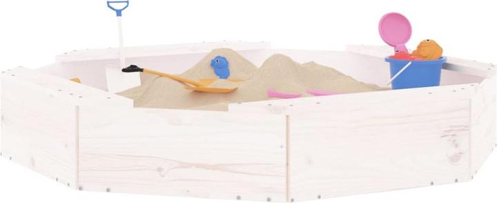 Actual product image vidaXL Sandkasten mit Sitzen Achteck Massivholz Kiefer,Material