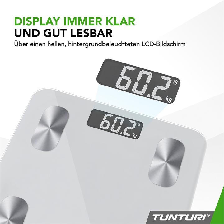 Actual product image Tunturi SC30 Intelligente Analyse-Waage mit APP (180 kg)