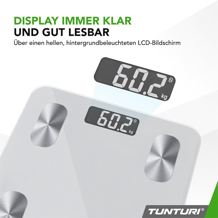 Produktbild Tunturi SC30 Intelligente Analyse-Waage mit APP (180 kg)
