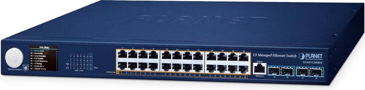 Actual product image Planet GS-6311-24P4XV 24-Port Managed Ethernet Switch (28 Ports)