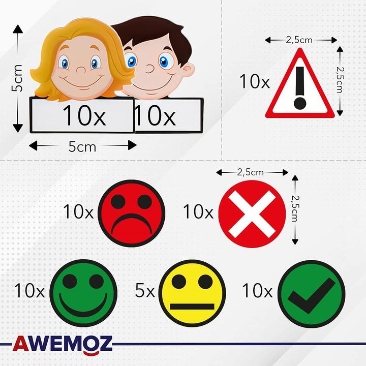 Actual product image Awemoz Writable magnets