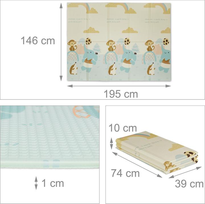 Actual product image Relaxdays Play mat (195 x 146 x 1 cm)