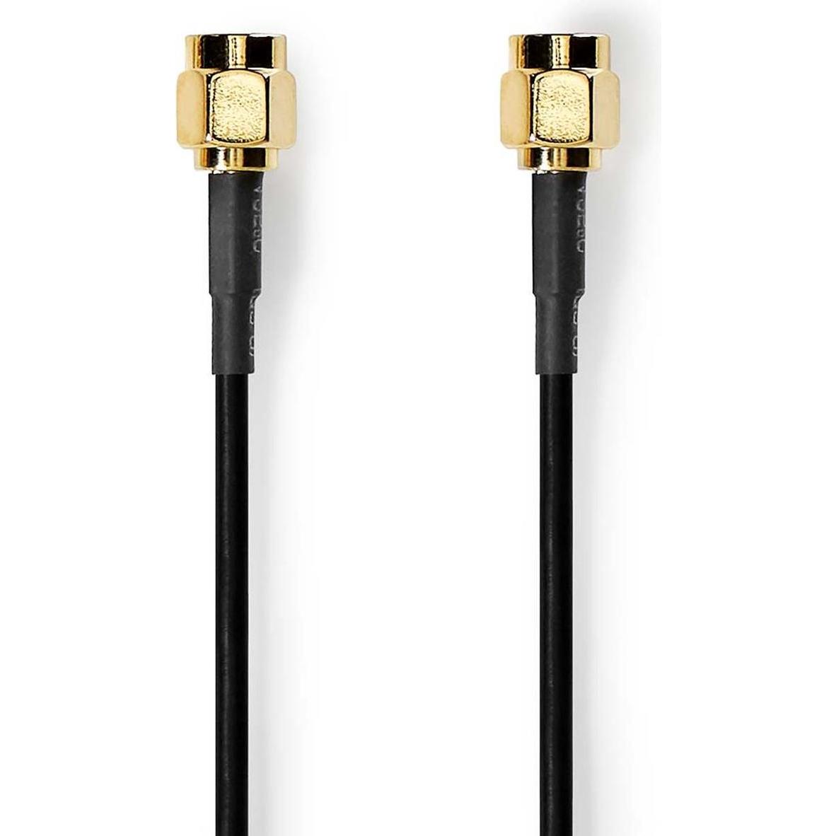 Nedis Cavo antenna Spina SMA Spina SMA Placcato in oro 50 Ohm Schermato individualmente 2,00 (Cavi antenna), Cavo antenna