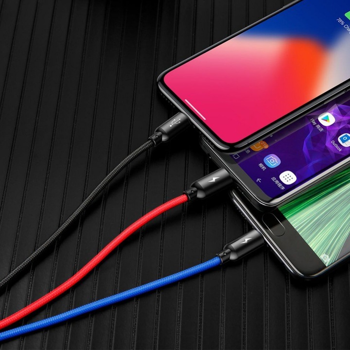 Produktbild Baseus Three Primary Colors 3-in-1 (1.20 m, USB 2.0)