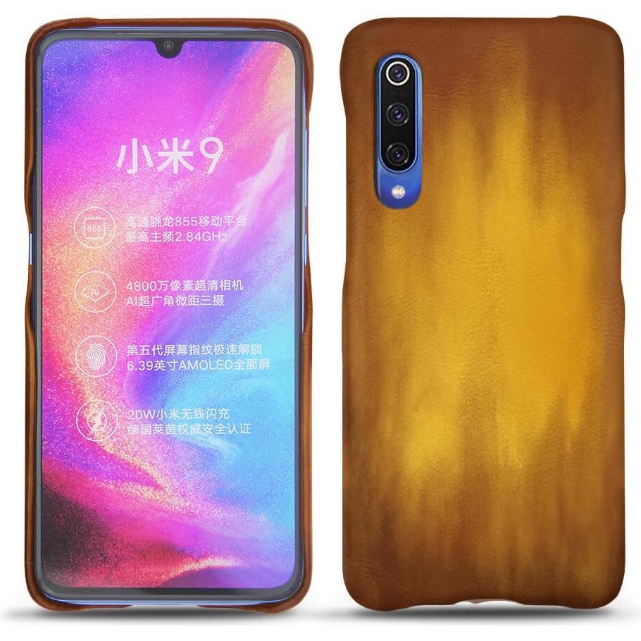 Noreve Lederschutzhülle (Xiaomi Mi 9), Smartphone Hülle, Gold