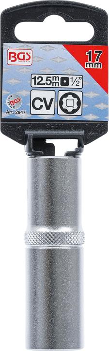Produktbild BGS Steckschlüssel-Einsatz Super Lock, tief | Antrieb Innenvierkant 12,5 mm (1/2") | SW 17 mm (17 mm)