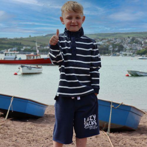 Image du produit Lazy Jacks - Sweat motif/style à rayures - Garçon (128)