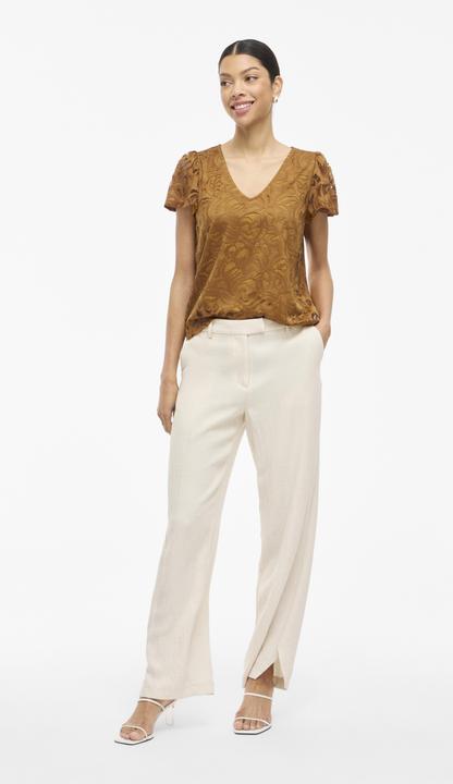 Produktbild Vila VISTASIA V-Ausschnitt Oberteil mit kurzen Ärmeln (M)