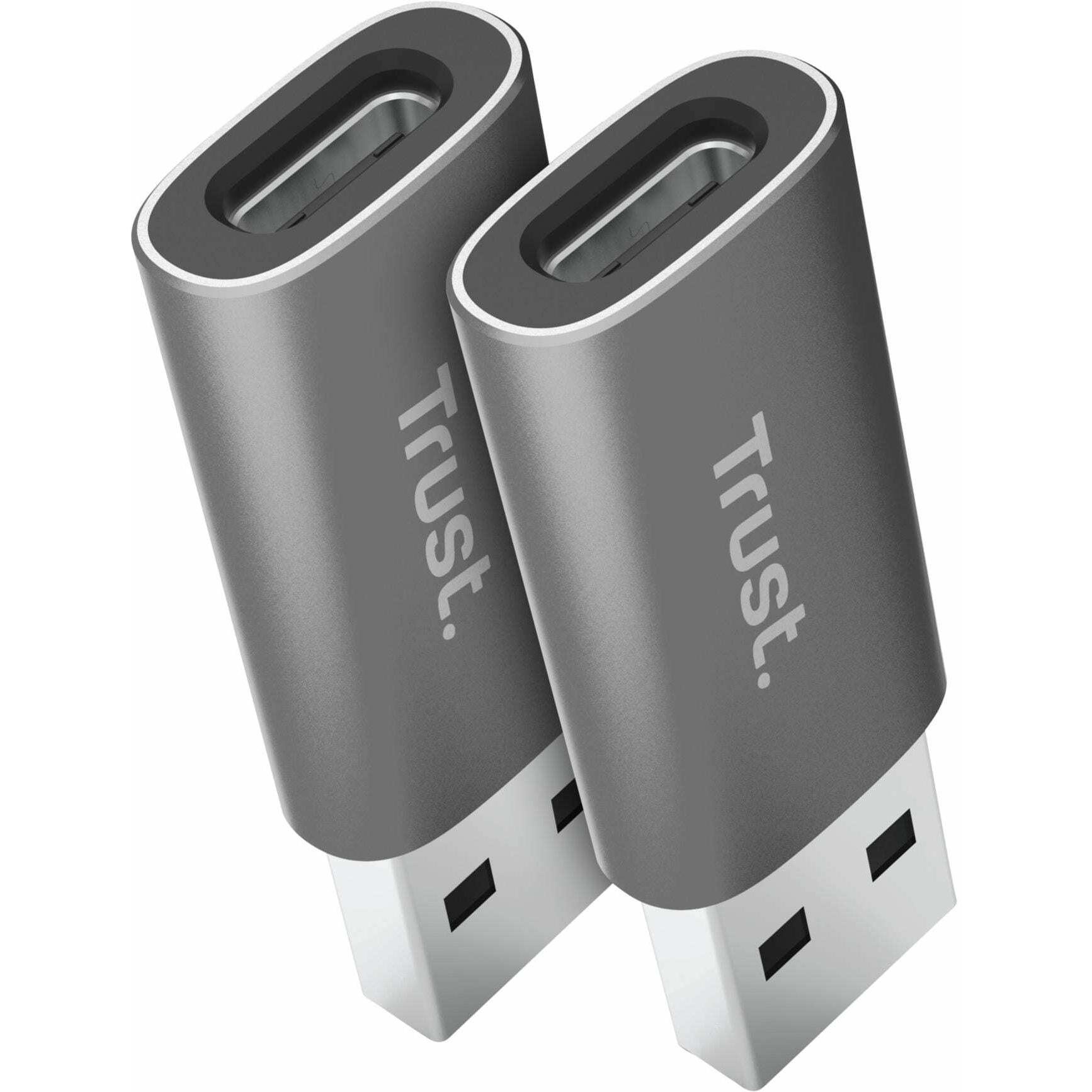 Thumbnail - Trust Calyx USB-A To USB-C Adapter 2p (USB 3.1, USB 3.0, USB 3.2 Gen 1, USB 1.1), USB Kabel