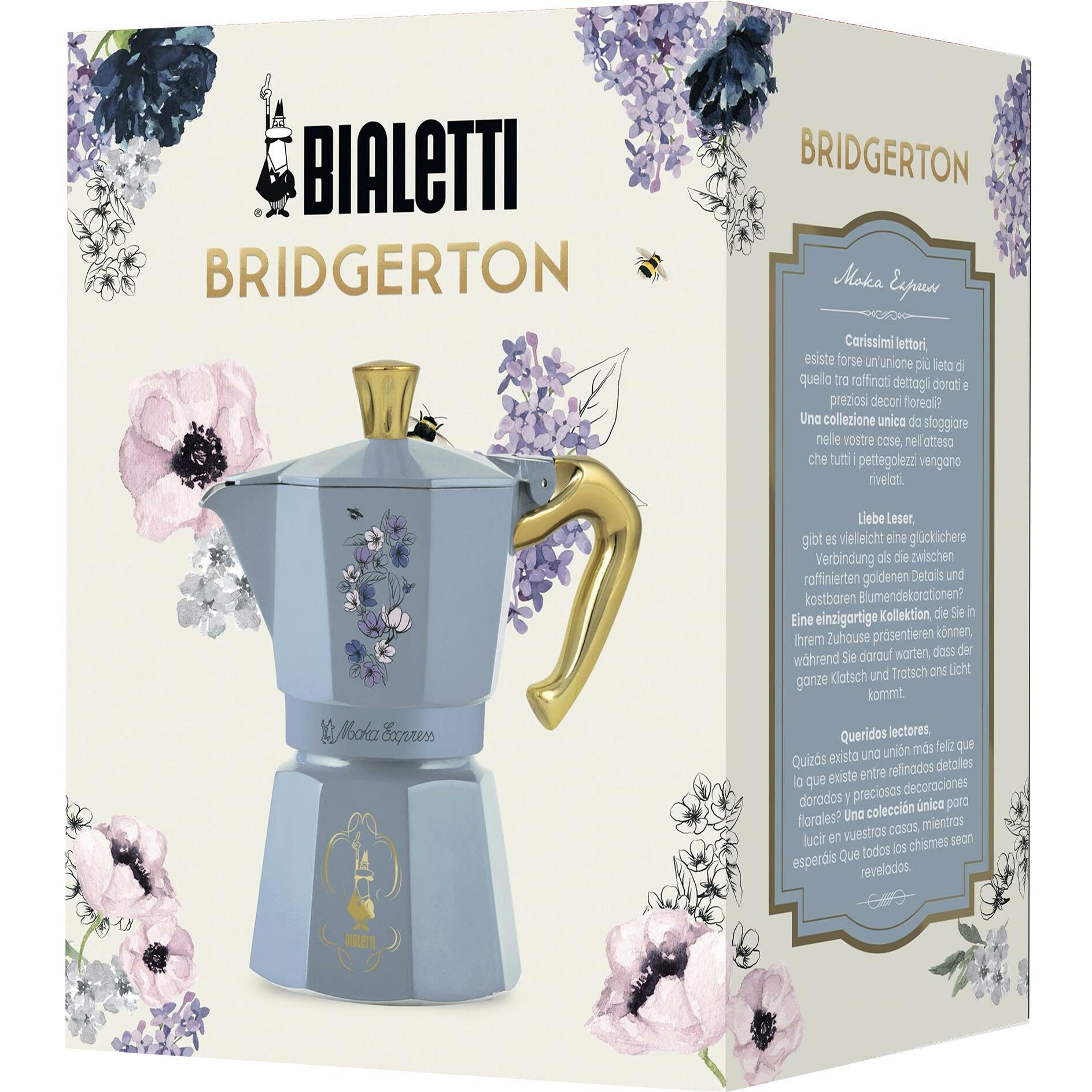 Thumbnail - Bialetti Espressokocher Bridgerton Moka Express 6 Tassen, Espressokocher, Blau, Gold