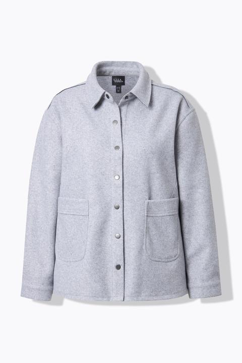 Immagine prodotto Ulla Popken Shaket dal taglio oversize con collo da camicia e maniche lunghe (60)