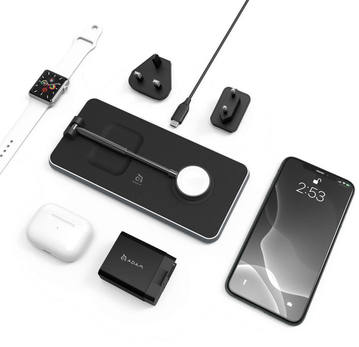 Actual product image Adam Elements OMNIA Q3 | 3-in-1 Wireless Charging Station | black