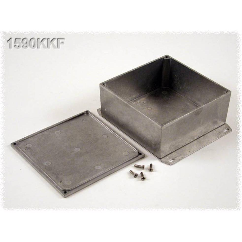 Hammond AluDruckgussgehäuse Flansch Serie 590 (Gehäuse), Elektronikzubehör + Gehäuse, Schwarz