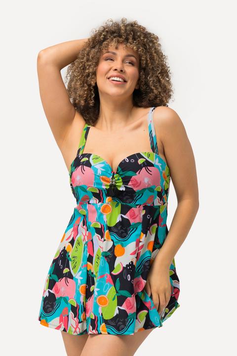 Produktbild Ulla Popken Badekleid, Früchte, Softcups, Quaste, recycelt (48)