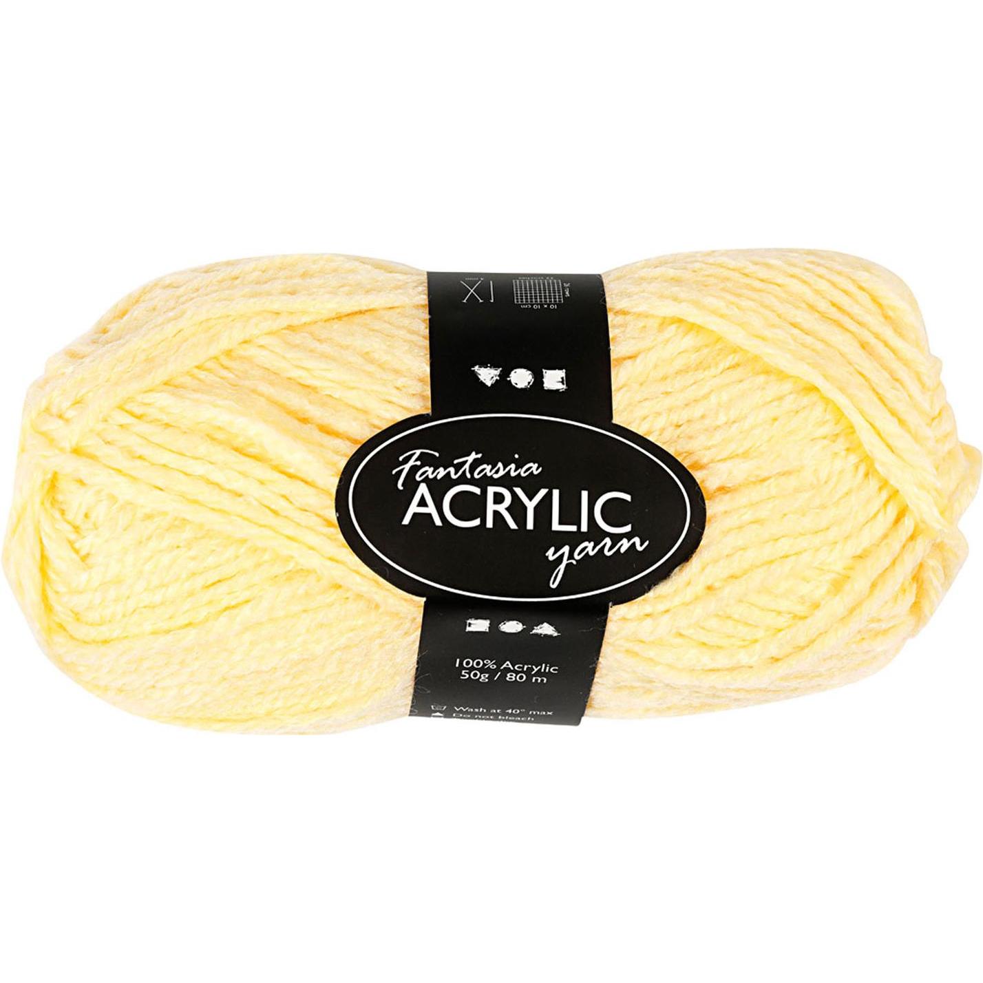 Thumbnail - Creativ Company Acrylwolle 50g, Garn + Wolle, Gelb