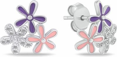 Image du produit Brilio Silver - Boucles d'oreilles en argent avec zircons EA1049W