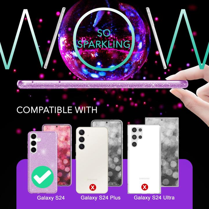 Immagine prodotto Nalia Copertina ibrida glitterata (Samsung Galaxy S24)