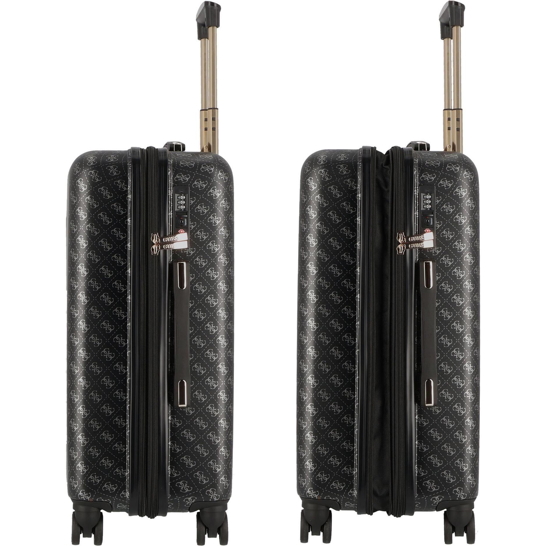 Thumbnail - Guess, Koffer, Jesco 4 Rollen Trolley 64 cm mit Dehnfalte, Schwarz, (60 l, M (50 - 90l))