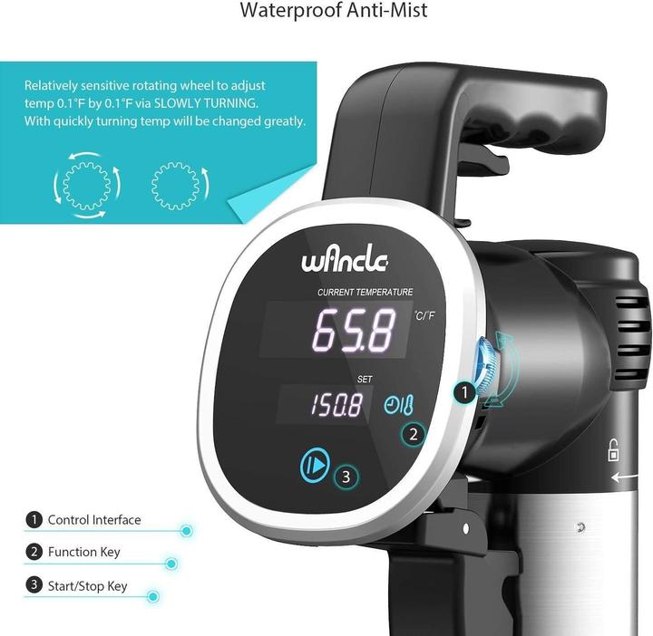 Actual product image Wancle Precision Cooker Black