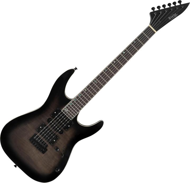 Actual product image Rocktile Transparent black with tremolo, cable and hexagon socket (Electric guitar, Linden, Maple)