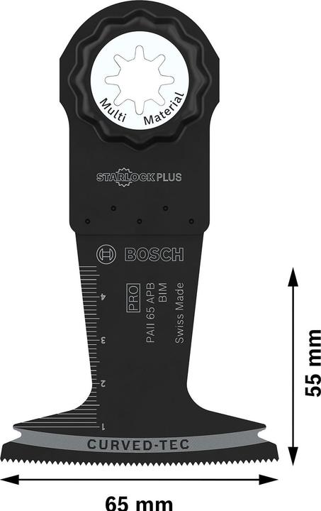 Bosch Professional Zubehör PRO PAII 65 APB Lama per utensili multifunzione, 65 x 55 mm