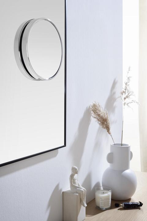 Actual product image Emco pure standing mirror, angular, with handle, chrome, 109400113