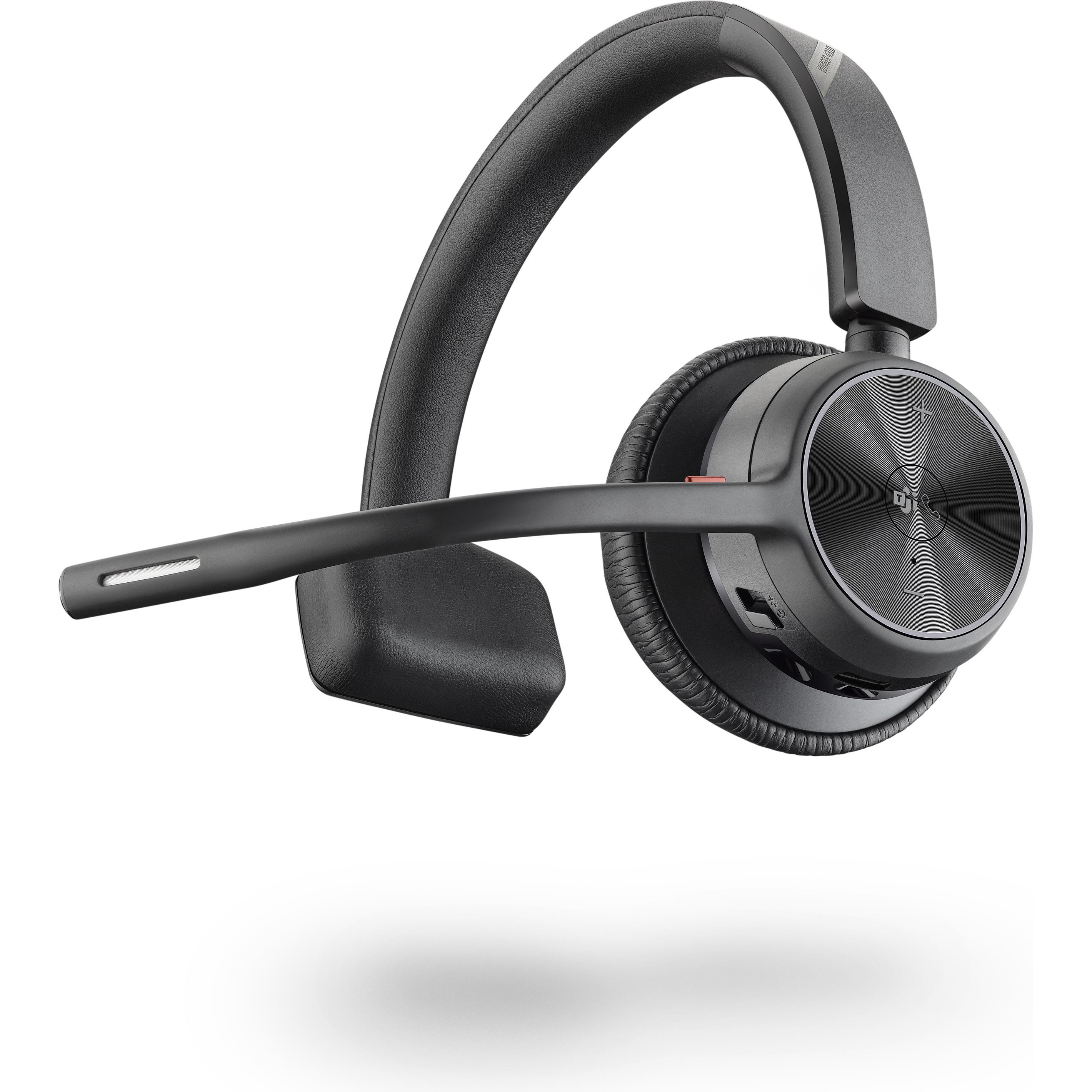 Poly Voyager 4310 UC (Kabellos, USB-A), Office Headset, Schwarz