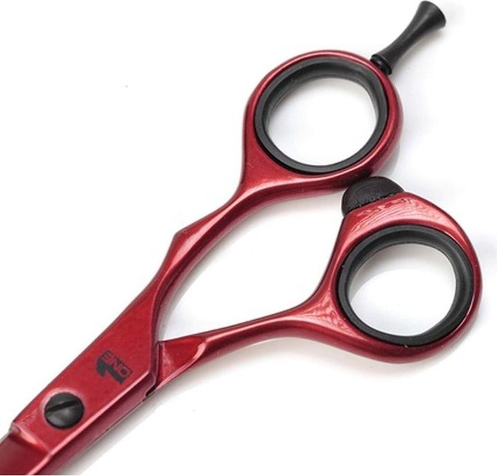Actual product image Glamtech One Neon Hairdressing Scissor Ergonomic Sharp Edged Professional Scissors 5.5 inch Red (13.97 cm)