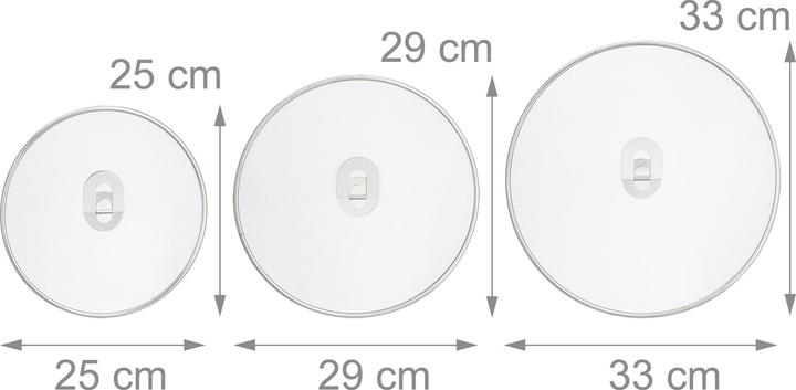 Immagine prodotto Relaxdays Set di paraspruzzi da 3 pezzi (33 cm, Metallo)