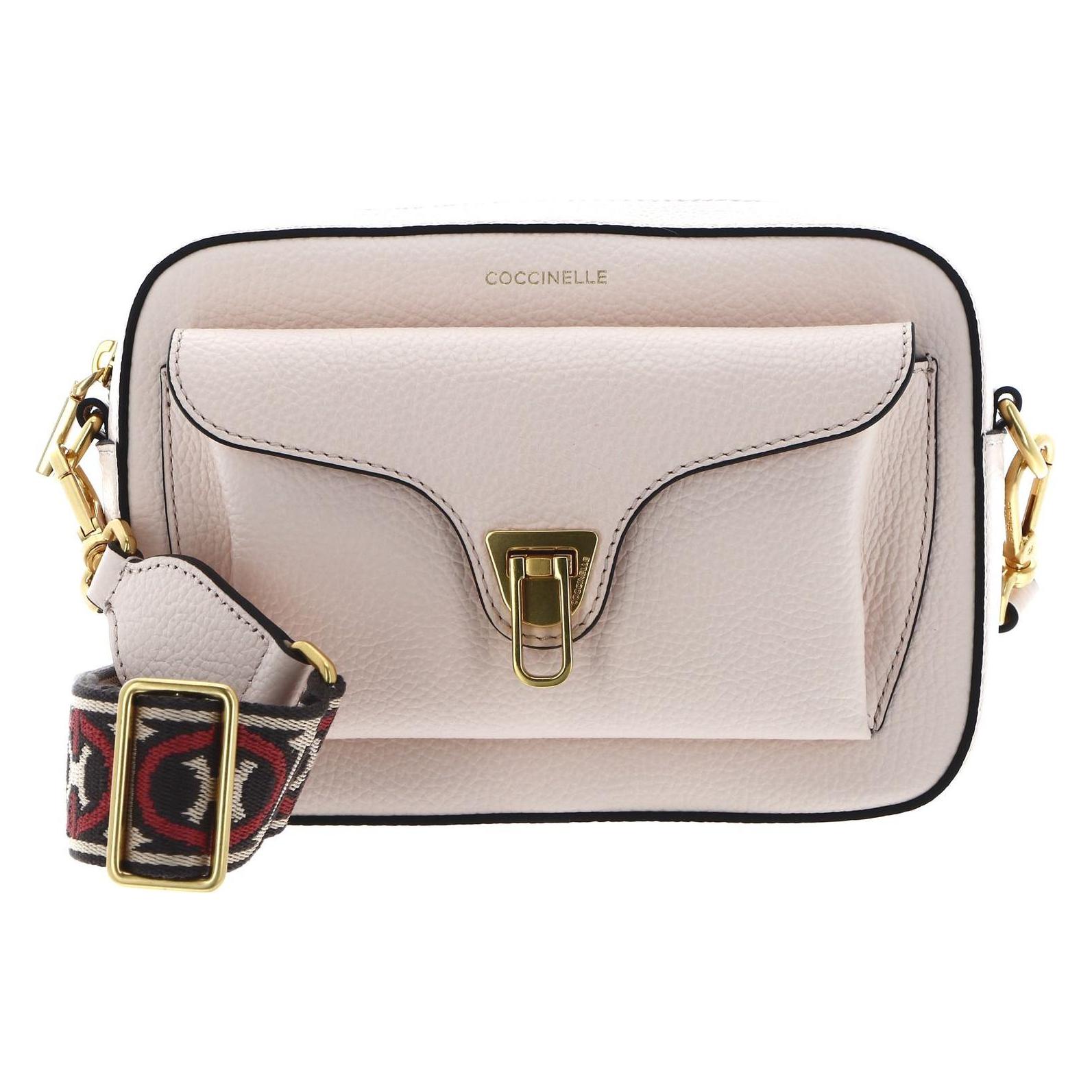 Coccinelle, Damen, Handtasche, Beat Soft Ribb Crossbody Bag Grained Leather, Rosa