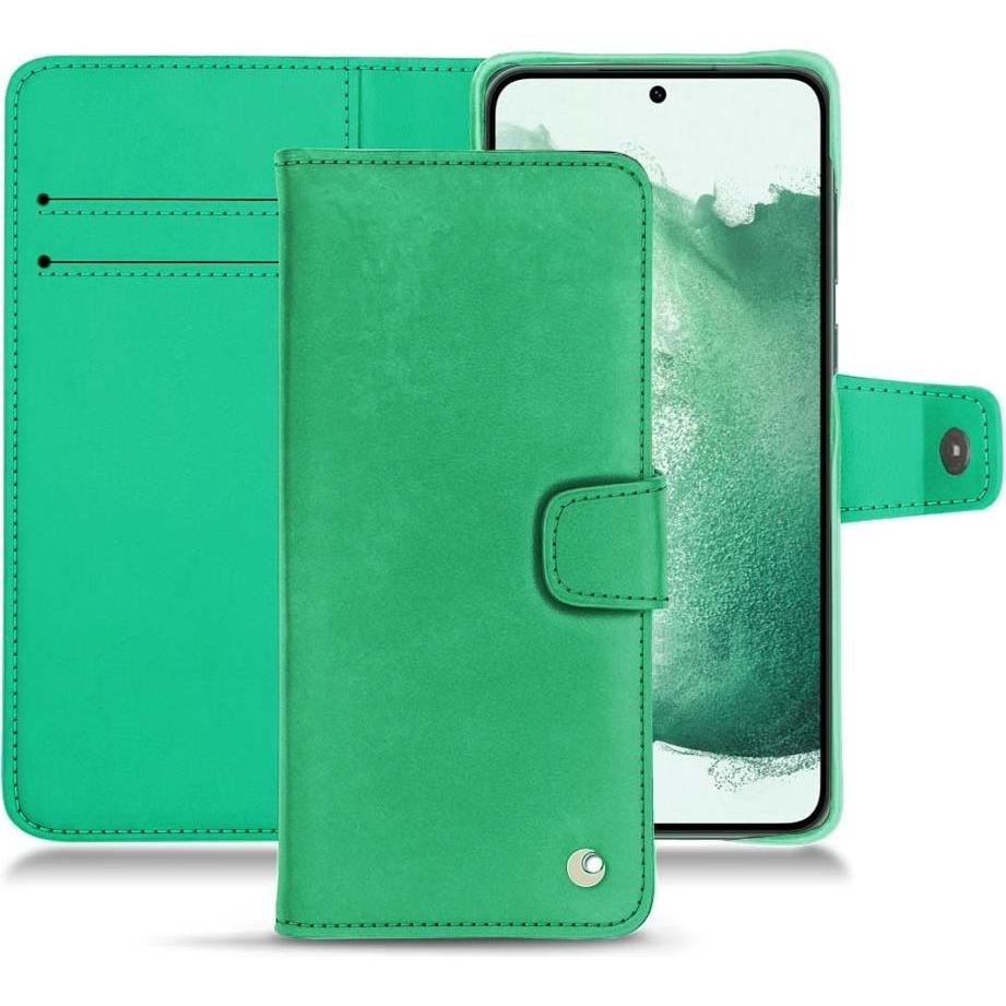 Noreve Lederschutzhülle Wallet (Samsung Galaxy S22+ 5G), Smartphone Hülle, Grün