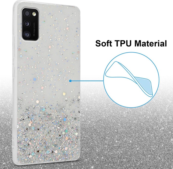 Actual product image Cadorabo TPU cover sparkling glitter (Samsung Galaxy A41)