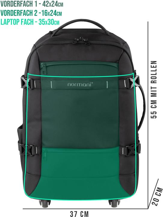 Actual product image Normani Reiserucksack mit Trolleyfunktion Noyon - 9647 (37 l, Hand luggage (up to 50 litres))
