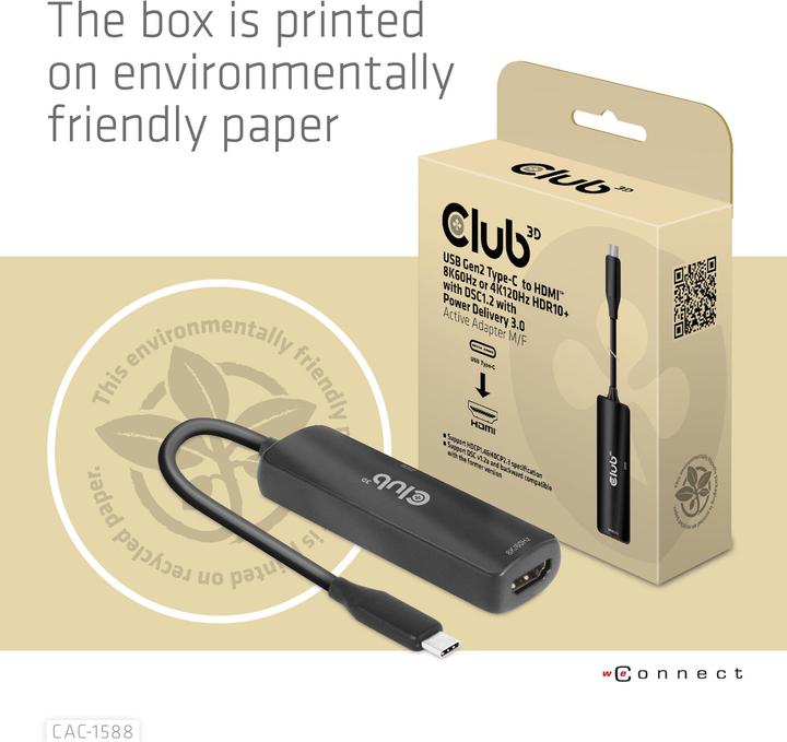 Produktbild Club 3D CAC-1588 (USB-C, 2 Ports)