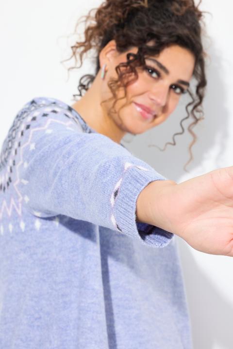 Produktbild Ulla Popken Norweger-Pullover, Rundhals, Langarm, weicher Strick (46, 48)