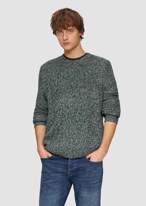 Produktbild S.Oliver Strickpullover Strickpullover mit Rippstruktur (M)