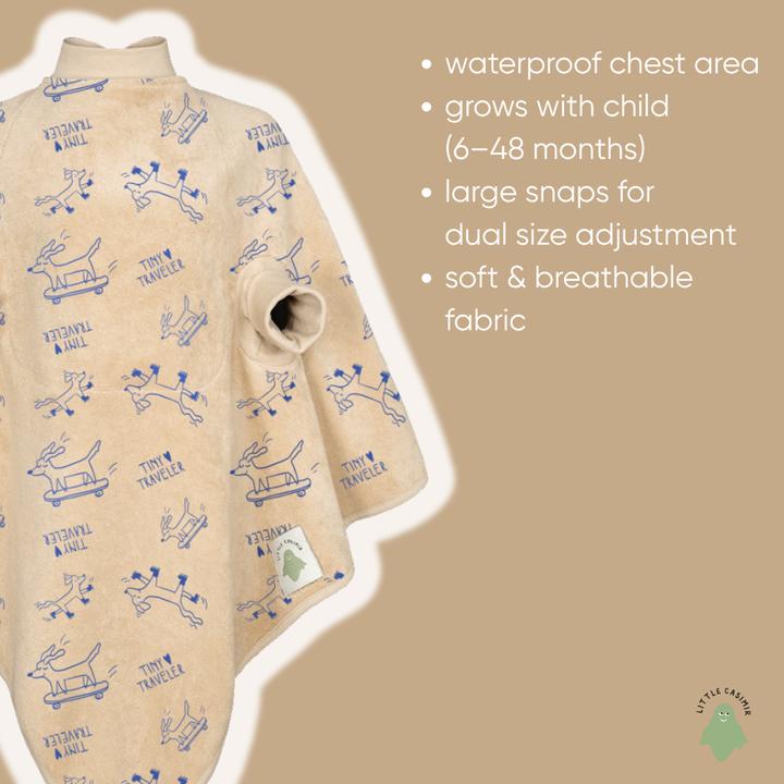 Actual product image Little Casimir Lätzchen mit Ärmeln – wasserdicht, saugfähig & verstellbar, für Babys 6M-4J (6 months)