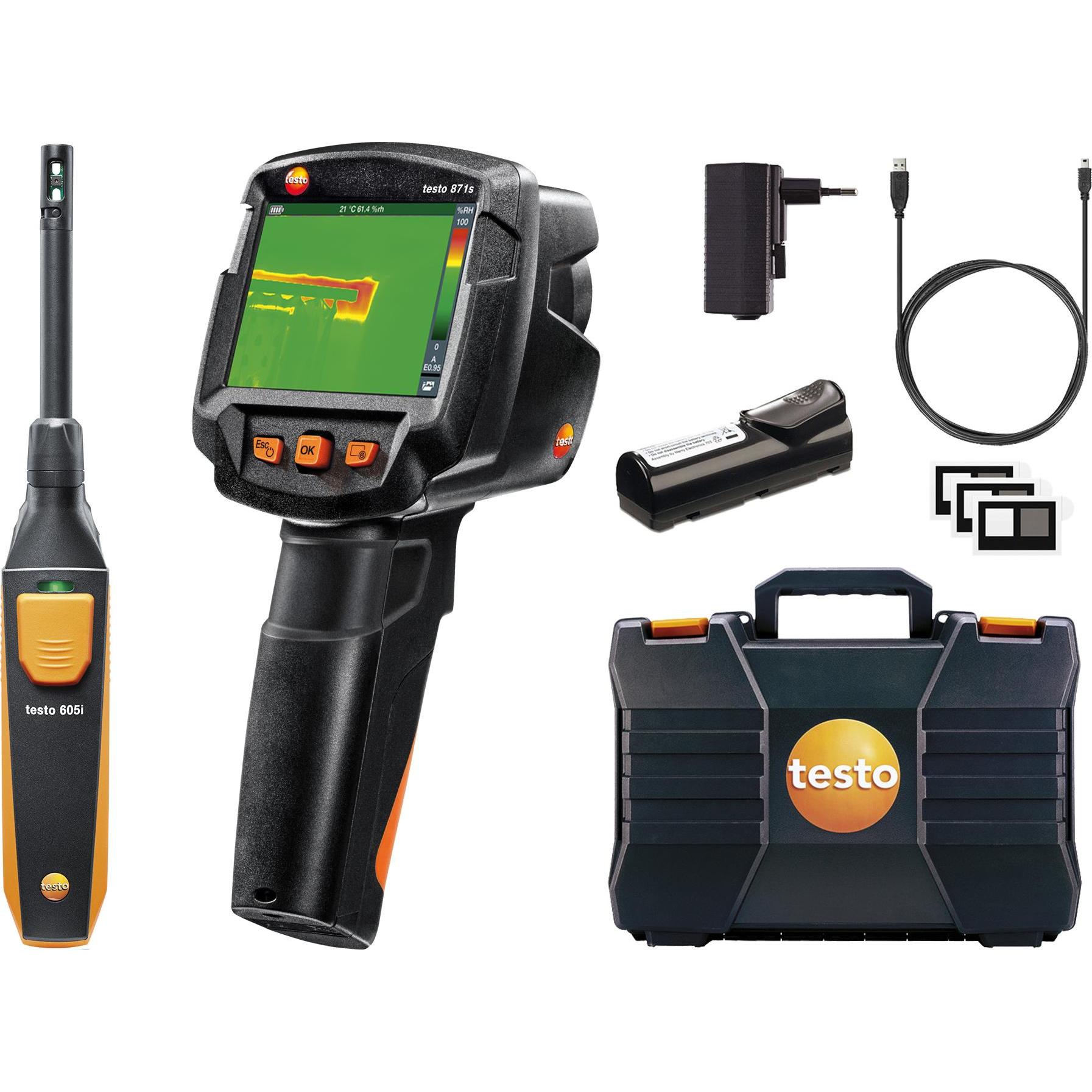 Testo, Wärmebildkamera, 871s Baudiagnose-Set Wärmebildkamera -30 bis +650 °C 240 x 180 Pixel 9 Hz