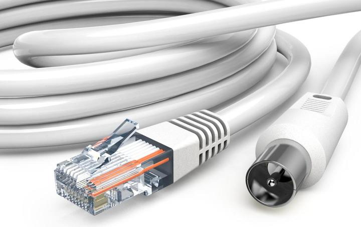 Immagine prodotto Hama Antennen-Kabel - Koax-Stecker - RJ45-Stecker (75 dB, Cavi antenna)