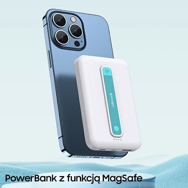Actual product image Usams Magnetic Wireless Fast Charging Power Bank (10000 mAh, 20 W, 15 Wh)