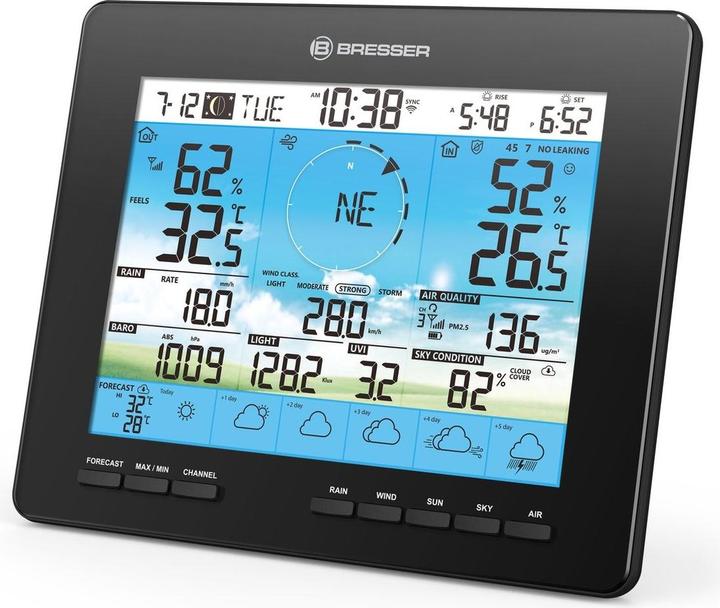 Bresser Weerstation - Basisscherm - Compatibel met 7003210 - Zonder Sensor