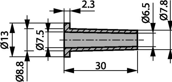 Actual product image HellermannTyton Cable bend relief ø 6.5 mm 30 mm black