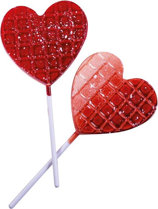 Image du produit Martellato Coeurs de sucettes moulés en chocolat