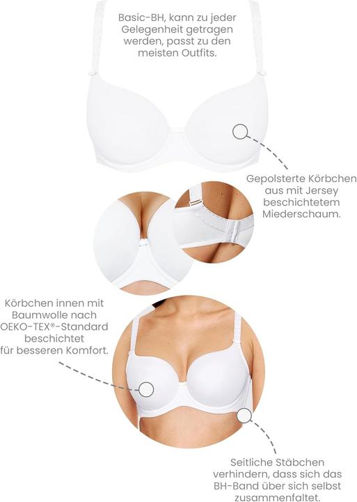 Produktbild Gorteks BH wattiert (Einzelpack, 85 E)