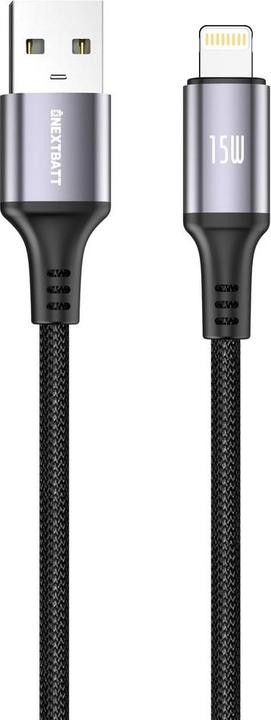 Nextbatt USB-A to Lightning Cable 15W, 1m - Black