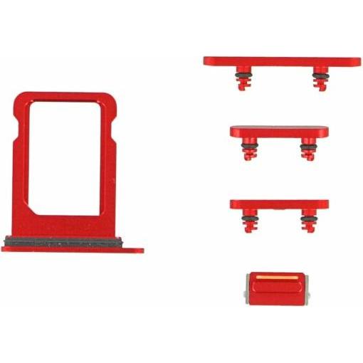OEM Button Set für iPhone 12 Mini rot (iPhone 12 Mini), Mobilgerät Ersatzteile, Rot