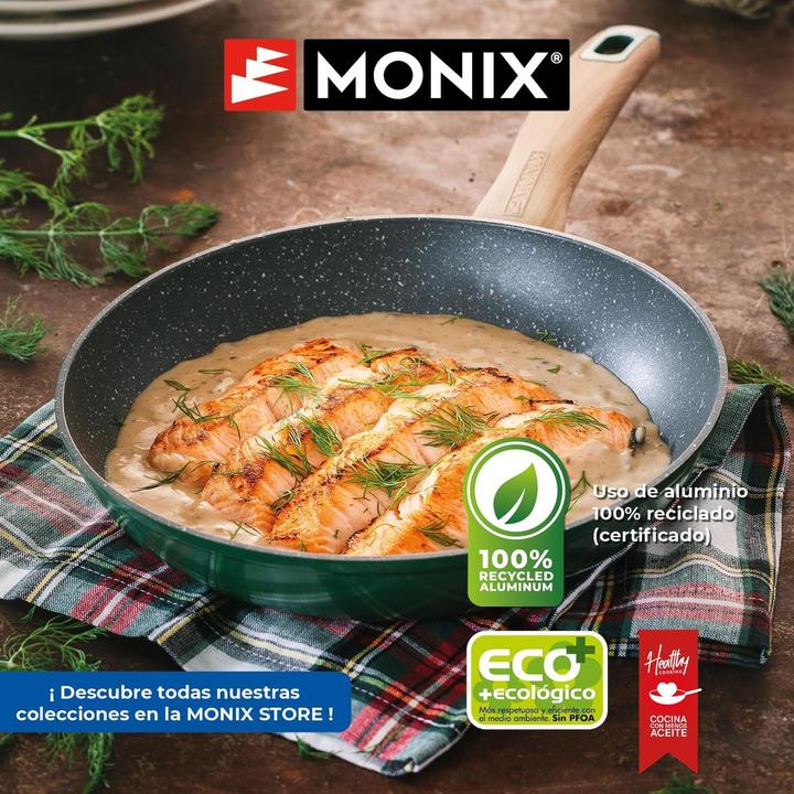 Actual product image Monix Amazonia 7-Piece Forged Aluminum Cookware Set with Titanium-Reinforced Non-Stick Coating (Frying pan, Pot, Aluminium)