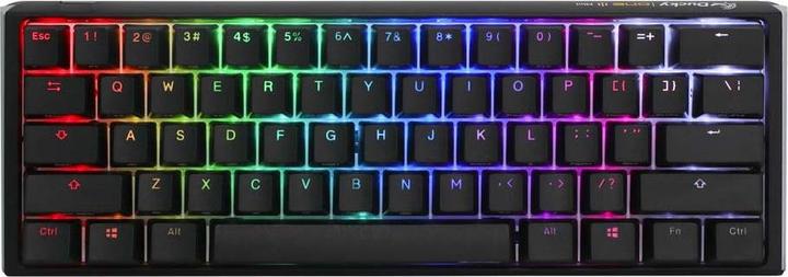 Actual product image Ducky One 3 Classic Black/White Mini Gaming Keyboard, RGB LED - MX-Red (US) (US, Cable)